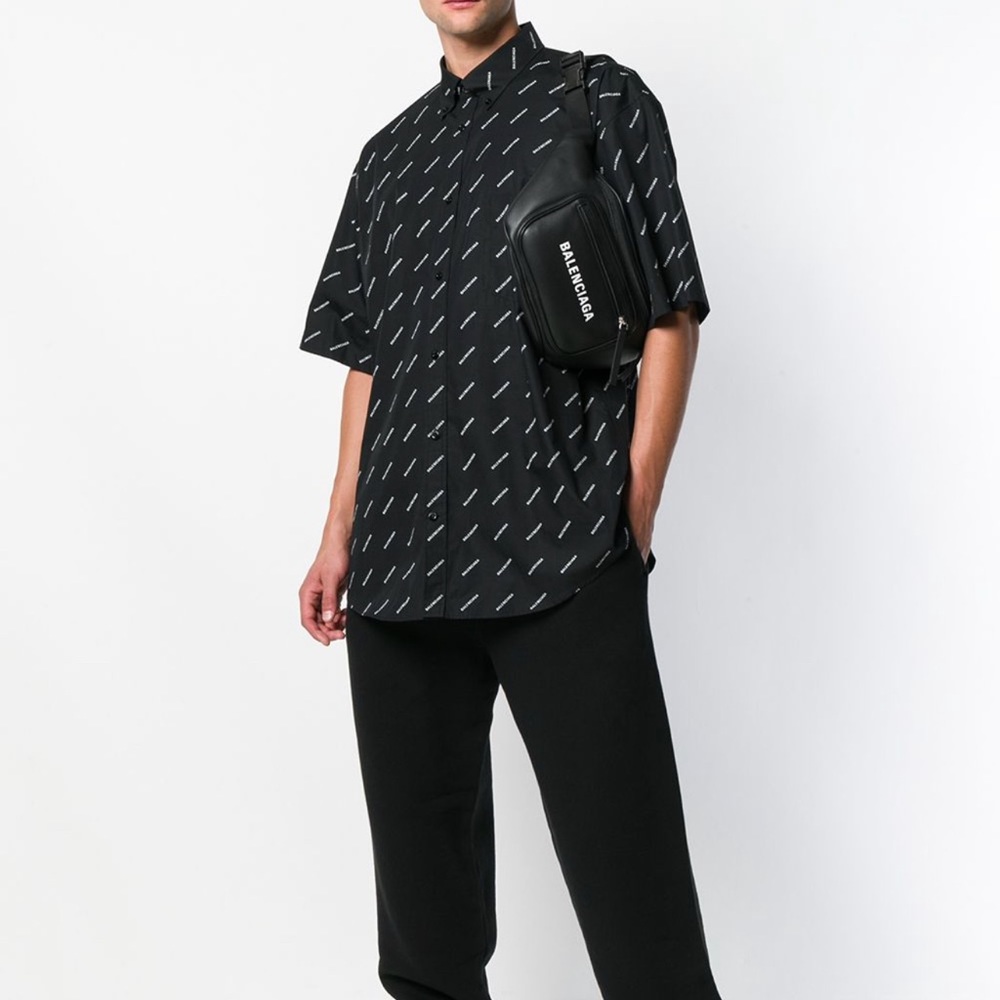 Balenciaga All-over logo poplin shirt size 37 - Picture 2 of 11